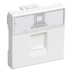 РКИ-20-00-П Розетка компьютерная RJ-45 UTP кат.5e (на 2 модуля) ПРАЙМЕР белая IEK CKK-40D-RI2-K01