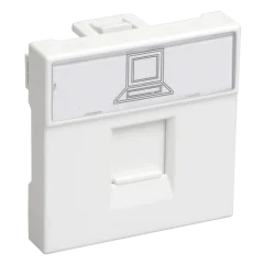 РКИ-20-00-П Розетка компьютерная RJ-45 UTP кат.5e (на 2 модуля) ПРАЙМЕР белая IEK CKK-40D-RI2-K01