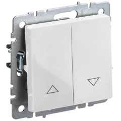 BRITE Выключ. жалюзи 10А ВС10-1-5-БрБ бел. IEK BR-V15-0-10-K01
