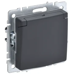 BRITE Роз. с з/к/ш с кр. 16А IP44 РСбш10-3-44-БрГ граф. IEK BR-R16-16-44-K53