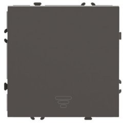 Выключатель 1-кл.самовозвр. (механизм), , 250В, 10А, серия Эмили, RSW10-5112-09, антрацит, so STEKKE