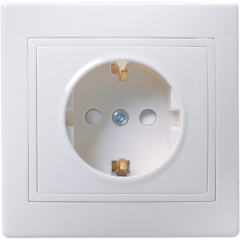 KVARTA Роз. 1-мест. с з/к/ш 16А РСш10-3-КБ бел. IEK ERK11-K01-16-DM