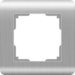Рамка на 1 пост (серебряный) Stream W0012106 Werkel a051283