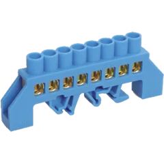 Шина N "ноль" в комб DIN-изол "Стойка" ШНИ-8х12-10-КС-С IEK YNN10-812-10DP-K07