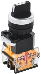 Переключатель D8-11X22 2 полож. 1з+1р черный IEK BSW30-11X22-3-24-2-K02