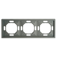 Рамка 3-местная (платиново-серый) soft touch Эмили STEKKER 49964