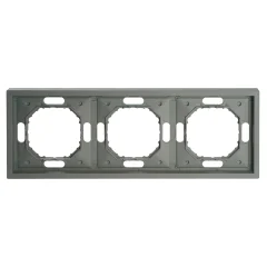 Рамка 3-местная (платиново-серый) soft touch Эмили STEKKER 49964