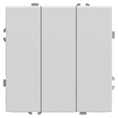 Выключатель СП 3-м механизм (белый фарфор) soft touch Эмили RSW10-5108-01 STEKKER 49870