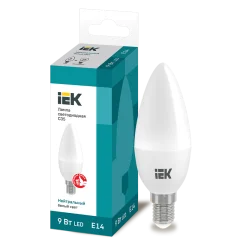 Лампа LED C35 свеча 9Вт 230В 4000К E14 IEK LLE-C35-9-230-40-E14