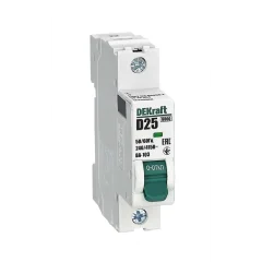 Авт. выкл. 1Р 25А х-ка D ВА-103 6кА нов. DEKraft 12339DEK