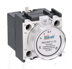 Приставка выд. врем. с задерж. при вкл. 0.1-30сек. 1з+1р ПВ-03 Dekraft 24112DEK