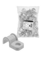 Крепеж-скоба для трубы 16 мм односторонняя для прямого монтажа (50 шт.) серая TDM SQ040 TDM Electric