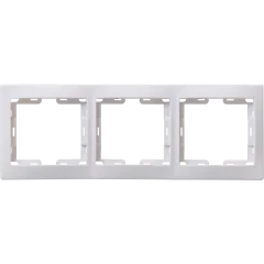 KVARTA Рамка 3-мест. горизонт. РГ-3-КБ бел. IEK EMK30-K01-DM