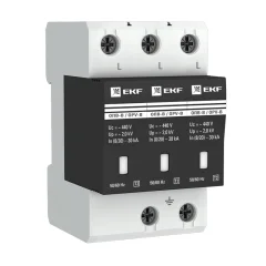 Ограничитель импульсных напряжений ОПВ-B/3P In 30кА 440В с сигн. PROxima EKF opv-b3