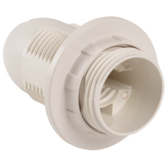 Ппл14-02-К12 Патрон пластик с кольцом, Е14, белый (50 шт), стикер на изделии, IEK EPP21-02-01-K01