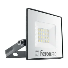 Прожектор светодиодный 20W 6400K IP65 AC230V/50Hz, черный, LL-1000 Feron 41538