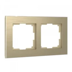 Рамка на 2 поста (шампань алюминий) Aluminium W0021711 Werkel a052313