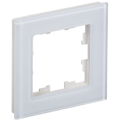BRITE Рамка 1-мест. РУ-1-2-Бр стекло бел. RE IEK BR-M12-G-41-K01