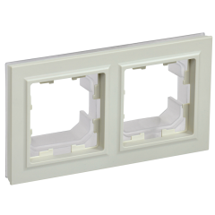 BRITE Рамка 2-мест. IP44 РУ-2-БрКр-44 беж. IEK BR-M22-44-K10