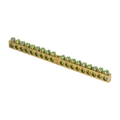 Шина PEN "ноль-земля" (6х9мм) 18 отверстий латунь крепеж по центру PROxima EKF sn0-63-18