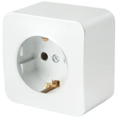 Розетка 1-местная с/з открытой установки, , 250В, 16А, IP20, серия София, белый, MST16-11-01 STEKKER