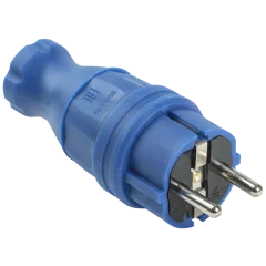 ВБп3-1-0м Вилка прямая ОМЕГА IP44 синяя IEK PKR01-016-2-K07