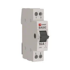 Выключатель-разъединитель трехпозиционный 1P 16А Basic EKF tps-1-16