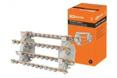 Распределительный блок на DIN-рейку РБ-250 4П 250А (4 шины 10xM6+1хM8) TDM Electric SQ0823-0009