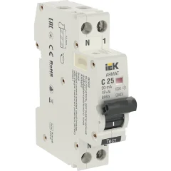 ARMAT АВДТ B06S 1P+NP C25 30мА тип A (18мм) IEK AR-B06S-1N-C25A030