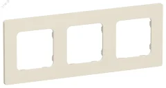 FLITE CLASSIC Рамка 3-местная РУ-3-К-ФлСл сливочный IEK FI-M32-32-20-K86