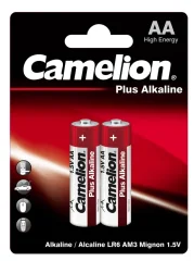 Пальчиковая батарейка АА 1.5В Plus Alkaline LR6 BL-2 (2 шт) Camelion 1652