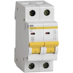 KARAT Авт. выкл. ВА47-29 2P C 4А 4,5кА IEK MVA20-2-004-C