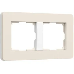 Рамка на 2 поста Split (айвори/белый, soft-touch) W0023066 Werkel a067254