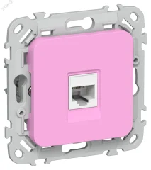 FLITE Розетка компьютерная RJ45 категория 5Е UTP РК5е-1-0-ФлПр пурпурный IEK FI-K12-1-K99