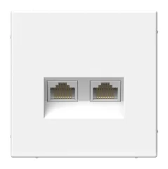 ARTGALLERY РОЗЕТКА двойная компьютерная RJ45+RJ45, кат.6А, механизм, БЕЛЫЙ GAL00018 Systeme Electric