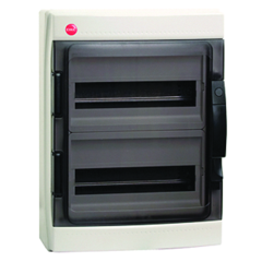 Щиток настенный RAM base (2х12) на 24 модуля прозрачная дверь серый IP65 DKC 85624