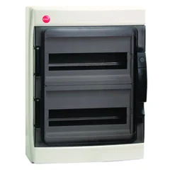 Щиток настенный RAM base (2х12) на 24 модуля прозрачная дверь серый IP65 DKC 85624