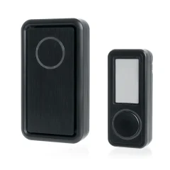 Звонок электрический дверной, (18 мелодий), черный, E-379 Feron 41436