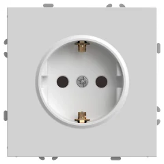 Розетка СП 1-м с з/к с шторк. механизм (белый фарфор) soft touch Эмили RST16-5110-01 STEKKER 49880