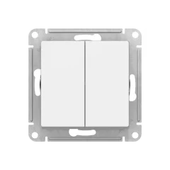 ВЫКЛЮЧАТЕЛЬ 2-клавишный, сх.5, 10АХ, механизм, БЕЛЫЙ Systeme Electric ATN000151