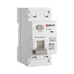 Выключатель дифференциального тока ВД-100N 2P 25А 30мА тип AC эл-мех 6кА PROXIMA EKF E1026M2530