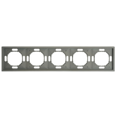 Рамка 5-местная (платиново-серый) soft touch Эмили STEKKER 49966
