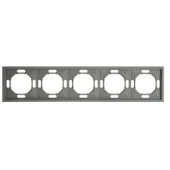 Рамка 5-местная (платиново-серый) soft touch Эмили STEKKER 49966