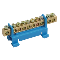 Шина PE "земля" на DIN-изол тип "Стойка" ШНИ-6х9-8-С-Ж IEK YNN10-69-8P-K05