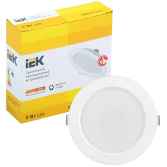 Светильник светодиодный ДВО 1612 белый круг 9Вт 3000К IP20 IEK LDVO0-1612-09-3000-K01