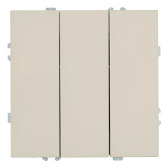Выключатель 3-клавишный (механизм), , 250В, 10А, серия Эмили, RSW10-5108-08, кашемир, soft to STEKKE