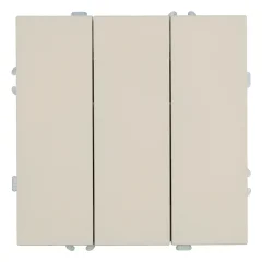 Выключатель 3-клавишный (механизм), , 250В, 10А, серия Эмили, RSW10-5108-08, кашемир, soft to STEKKE