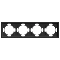 Рамка 4-местная (черный уголь) soft touch Эмили STEKKER 49861