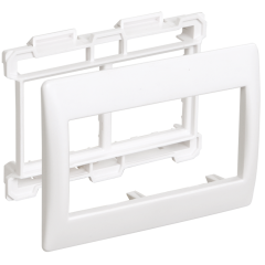 Рамка и суппорт на 4 модуля 75мм "ПРАЙМЕР" белый IEK CKK-40D-RSU4-075-K01