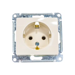 GLOSSA РОЗЕТКА с заземлением, 16А, механизм, БЕЖЕВЫЙ Systeme Electric GSL000243